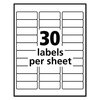 Avery EcoFriendly Mailing Labels, Inkjet/Laser Printers, 1x2.63, Wht, PK3000 48460
